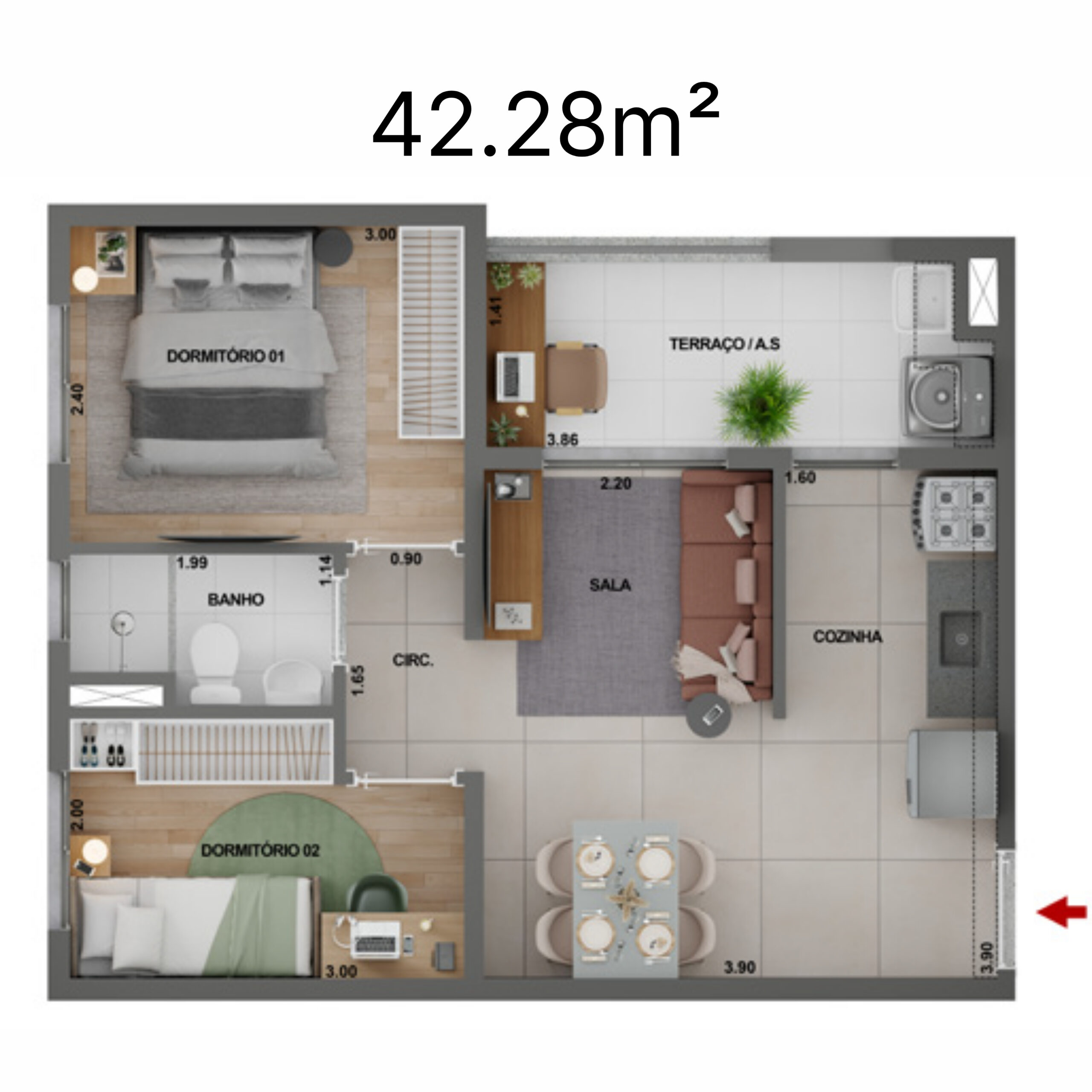 42.28m²